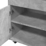 betonszürke szerelt fa bárkocsi 60 x 39,5 x 89 cm