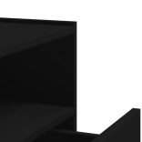 2 db fekete falra szerelhető éjjeliszekrény 45 x 30 x 35 cm