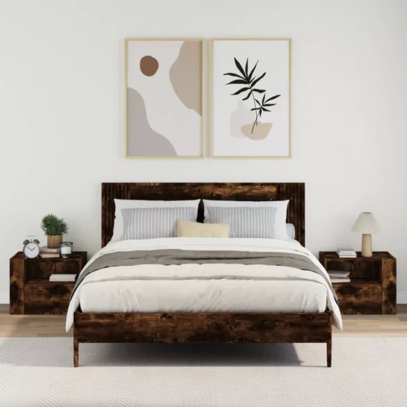 2db füstös tölgy színű fali éjjeliszekrény 45 x 30 x 35 cm