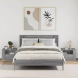 2 db szürke sonoma színű fali éjjeliszekrény 45 x 30 x 35 cm