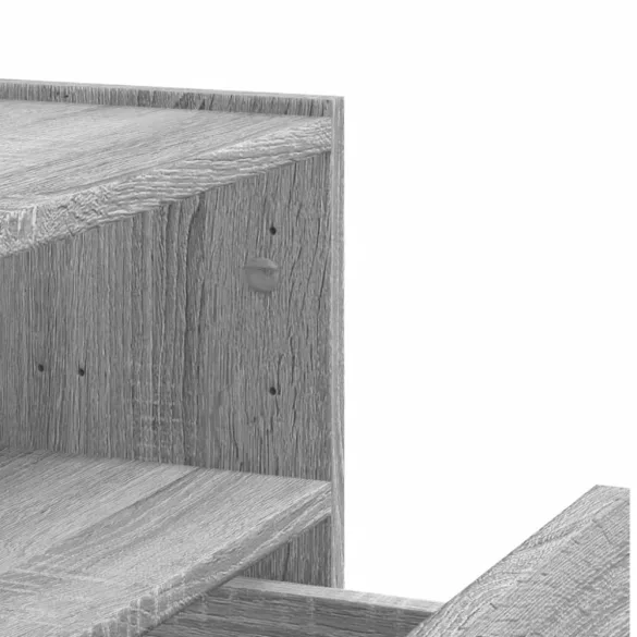 2 db szürke sonoma színű fali éjjeliszekrény 45 x 30 x 35 cm