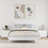 2 db fehér falra szerelhető éjjeliszekrény 45 x 30 x 35 cm