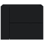 fekete falra szerelhető éjjeliszekrény 45 x 30 x 35 cm