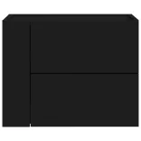 2 db fekete falra szerelhető éjjeliszekrény 45 x 30 x 35 cm