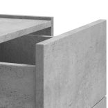 2 db betonszürke falra szerelhető éjjeliszekrény 45x30x35 cm