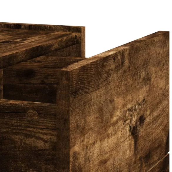 füstös tölgy színű falra szerelhető éjjeliszekrény 45x30x35 cm