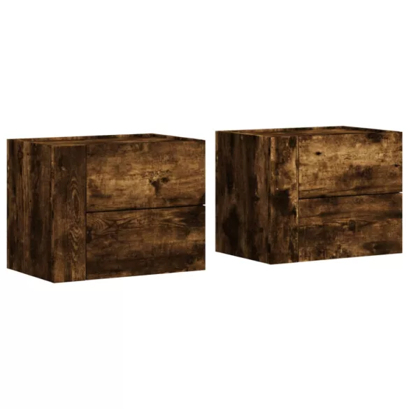 2db füstös tölgy színű fali éjjeliszekrény 45 x 30 x 35 cm