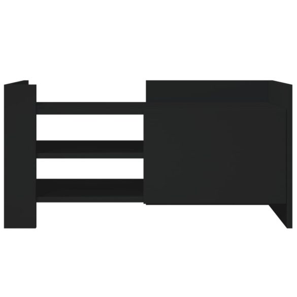 fekete szerelt fa TV-szekrény 80 x 35 x 40 cm
