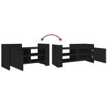 fekete szerelt fa TV-szekrény 80 x 35 x 40 cm