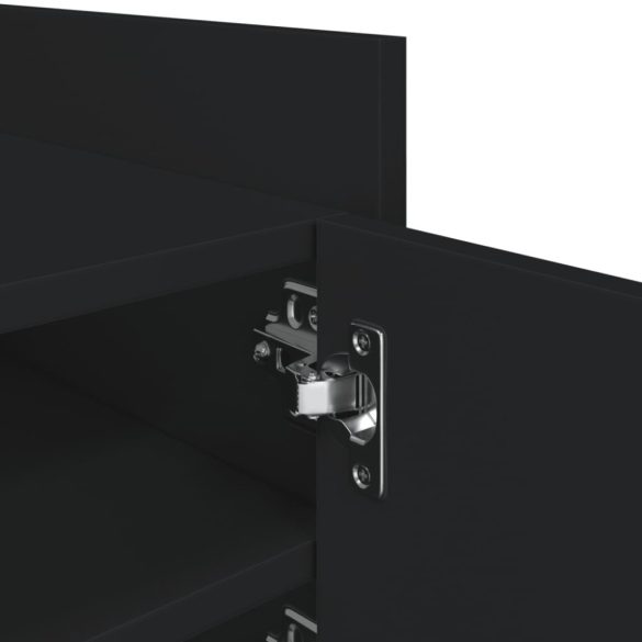 fekete szerelt fa TV-szekrény 80 x 35 x 40 cm