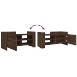 barna tölgy színű szerelt fa TV szekrény 80 x 35 x 40 cm