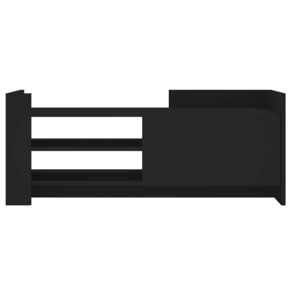 fekete szerelt fa TV-szekrény 100 x 35 x 40 cm