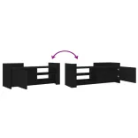 fekete szerelt fa TV-szekrény 100 x 35 x 40 cm