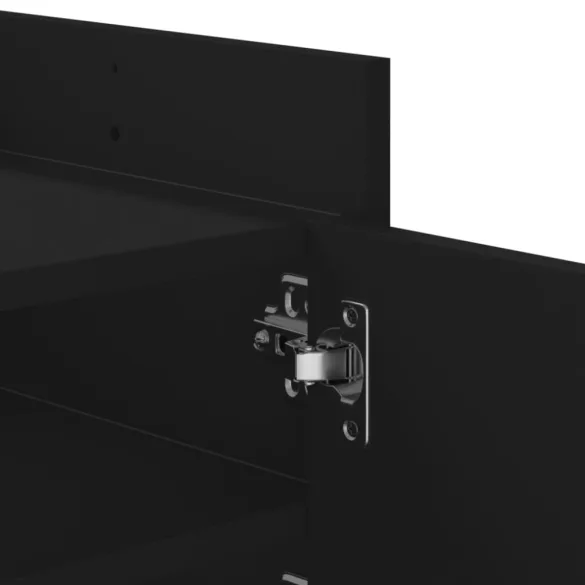 fekete szerelt fa TV-szekrény 100 x 35 x 40 cm