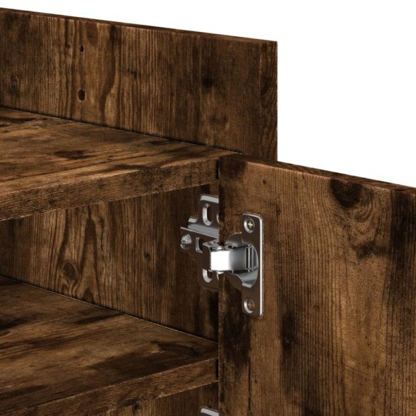 füstös tölgy színű szerelt fa TV-szekrény 100 x 35 x 40 cm