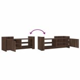 barna tölgyszínű szerelt fa TV-szekrény 100 x 35 x 40 cm