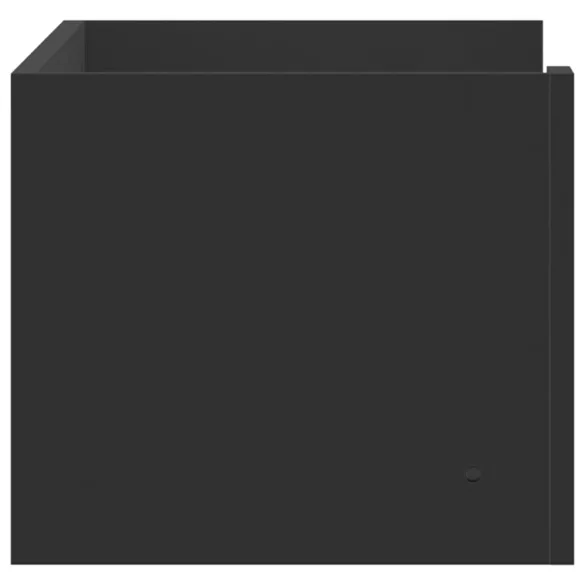 fekete szerelt fa fali polc 70,5 x 35 x 30,5 cm