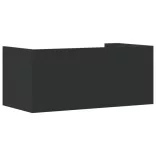 fekete szerelt fa fali polc 70,5 x 35 x 30,5 cm