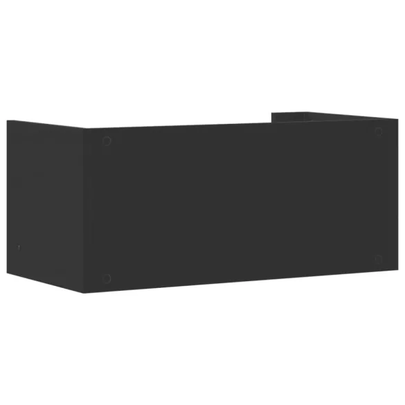 fekete szerelt fa fali polc 70,5 x 35 x 30,5 cm