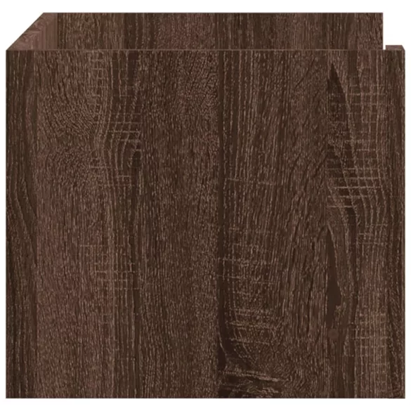 barna tölgy színű szerelt fa fali polc 70,5 x 35 x 30,5 cm