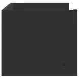 fekete szerelt fa fali polc 100x35x30,5 cm