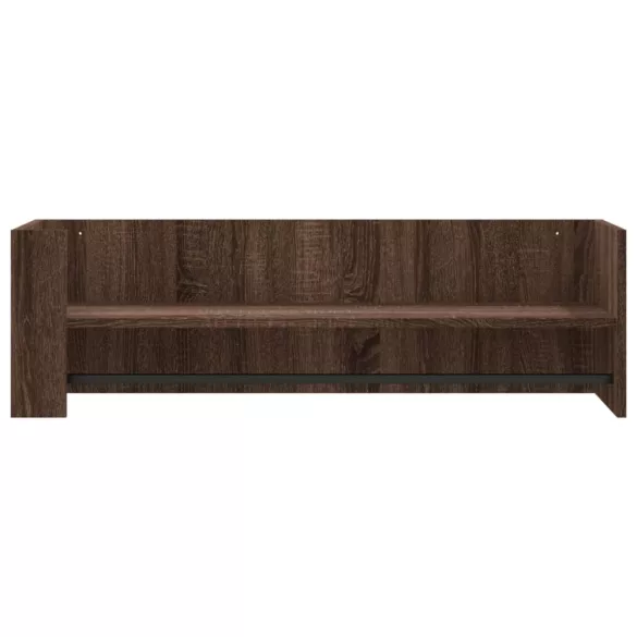 barna tölgy színű szerelt fa fali polc 100 x 35 x 30,5 cm