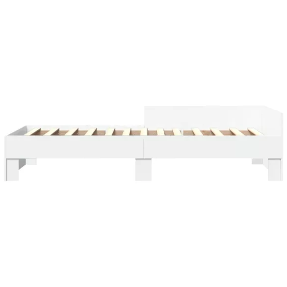 fehér szerelt fa ágykeret 100 x 200 cm