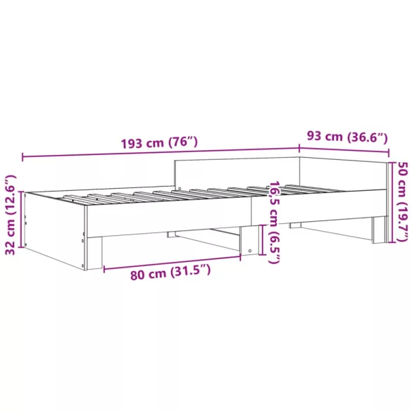 fehér szerelt fa ágykeret 90 x 190 cm