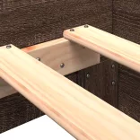 barna tölgy színű szerelt fa ágykeret matrac nélkül 90x190 cm