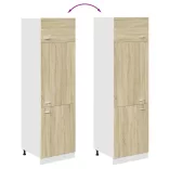 “Lyon” sonoma tölgy színű szerelt fa szekrény hűtőhöz