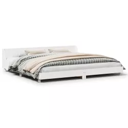 fehér tömör fenyőfa ágy matrac nélkül 180 x 200 cm