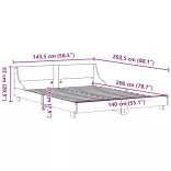 viaszbarna tömör fenyőfa ágy matrac nélkül 140 x 200 cm