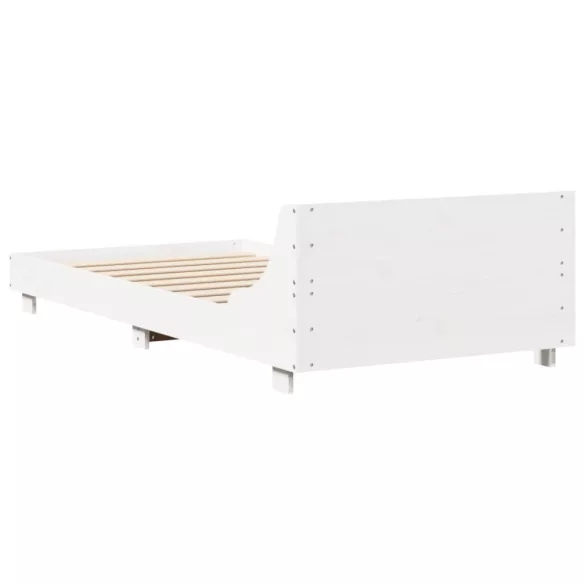 fehér tömör fenyőfa ágy matrac nélkül 90 x 200 cm