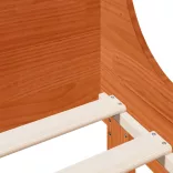 viaszbarna tömör fenyőfa ágy matrac nélkül 75 x 190 cm