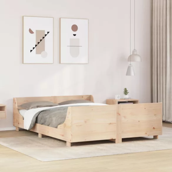 tömör fenyőfa ágykeret ágy matrac nélkül 120 x 200 cm