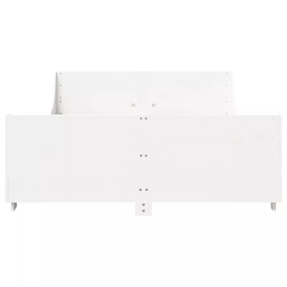 fehér tömör fenyőfa ágy matrac nélkül 120 x 200 cm