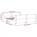 fehér tömör fenyőfa ágy matrac nélkül 120 x 200 cm