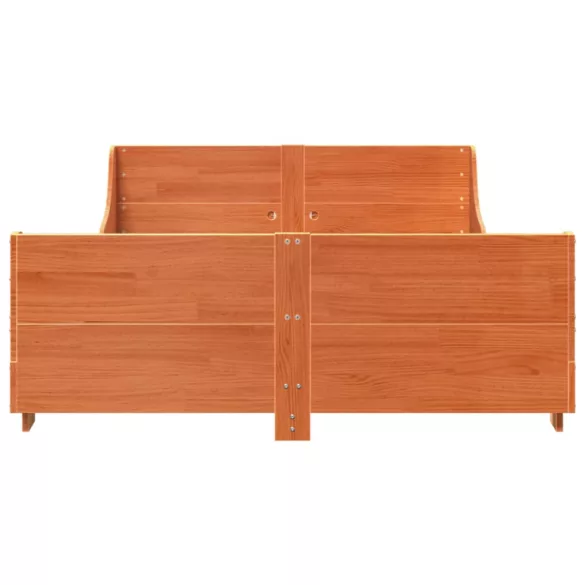 viaszbarna tömör fenyőfa ágy matrac nélkül 120 x 200 cm