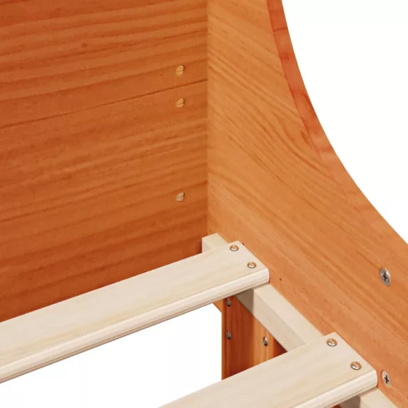 viaszbarna tömör fenyőfa ágy matrac nélkül 120 x 200 cm