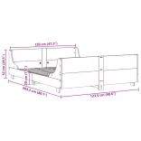 viaszbarna tömör fenyőfa ágy matrac nélkül 120 x 200 cm