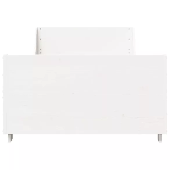 fehér tömör fenyőfa ágy matrac nélkül 100 x 200 cm