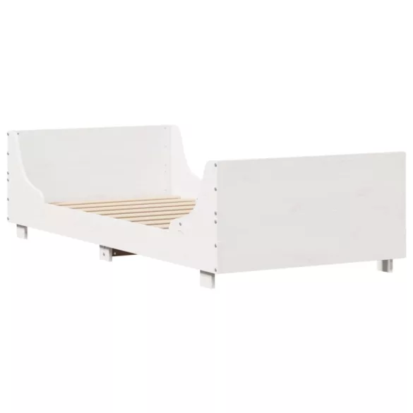 fehér tömör fenyőfa ágy matrac nélkül 100 x 200 cm