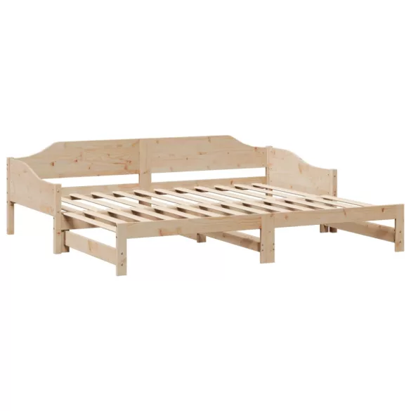tömör fenyőfa kihúzható kanapéágy 90 x 190 cm