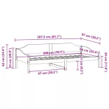tömör fenyőfa ágy matrac nélkül 90 x 200 cm