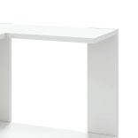 3 szintes fehér szerelt fa sarok könyvespolc 50 x 50 x 102 cm