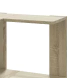 3 szintes sonoma tölgy szerelt fa sarok könyvespolc 50x50x102cm