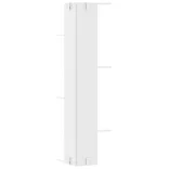 fehér szerelt fa fali sarokpolc 36,5 x 36,5 x 140 cm