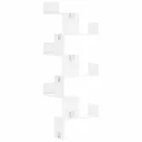 fehér szerelt fa fali sarokpolc 45 x 45 x 147 cm