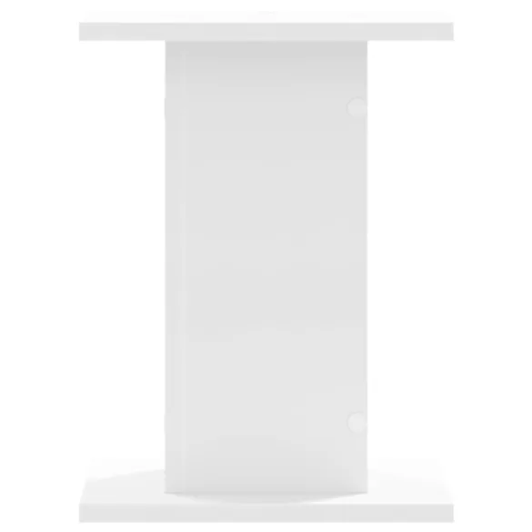 2 db fehér szerelt fa hangszóróállvány 30 x 30 x 40 cm