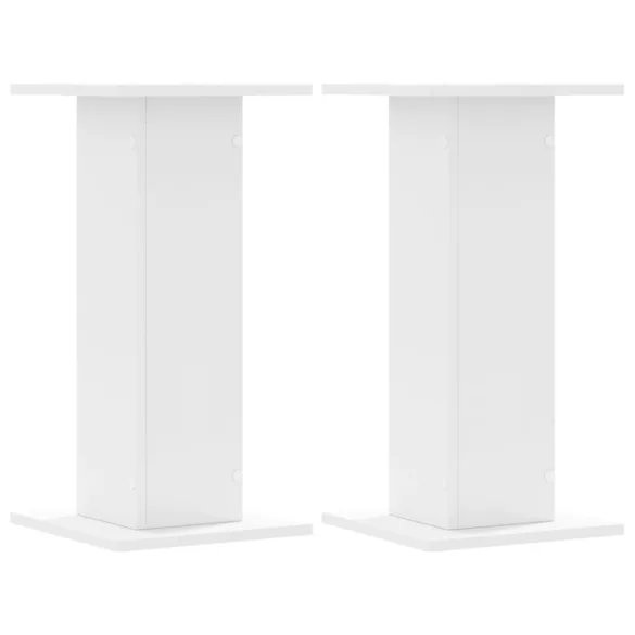 2 db fehér szerelt fa hangszóróállvány 30 x 30 x 60 cm